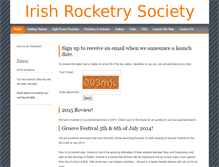Tablet Screenshot of irishrocketry.com
